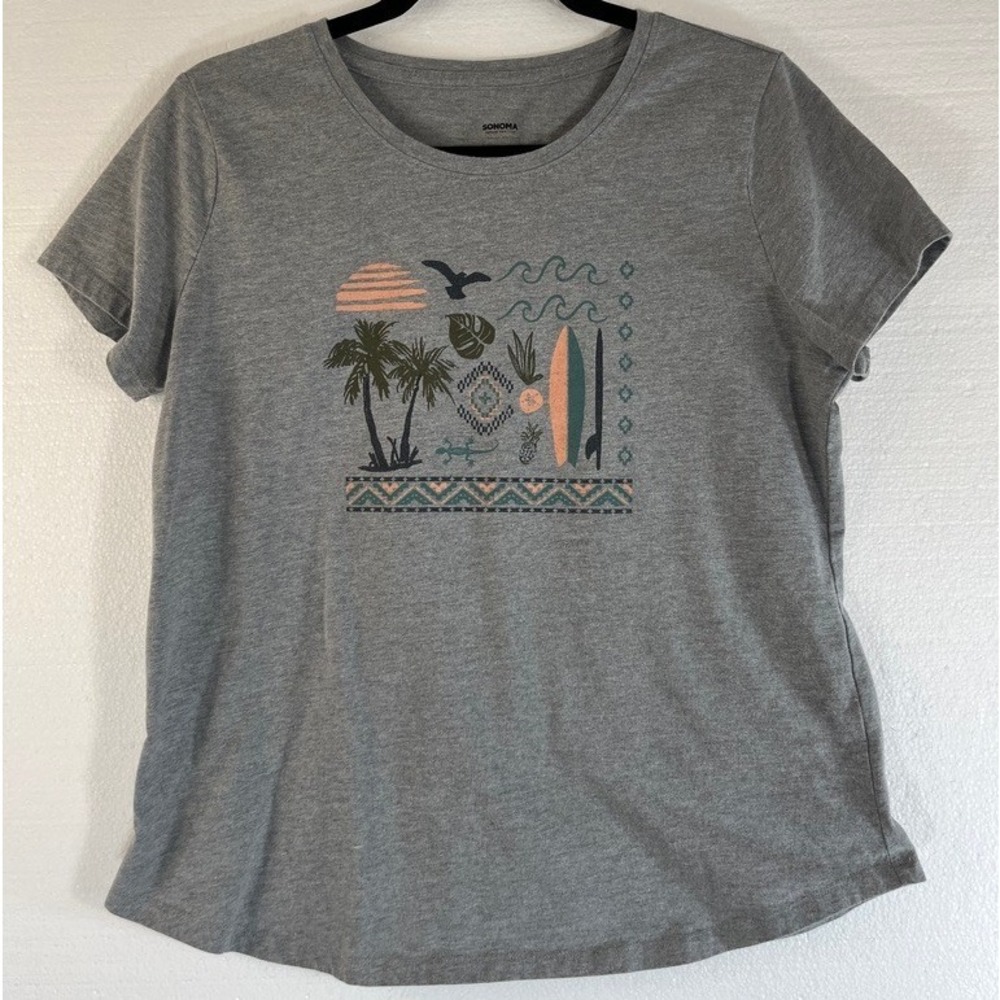 SONOMA‎ Goods for Life Short Sleeve T-Shirt Womens Size Large Graphic Print